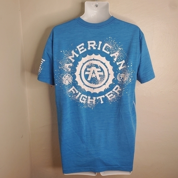 American Fighter Mens Size XL Extra Large T Shirt Blue Short Sleeve UFC MMA - Picture 5 of 12